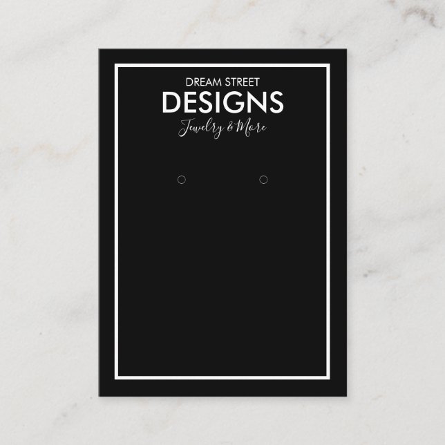 Minimal trendy Modern Earring Display Card Visitenkarte (Vorderseite)