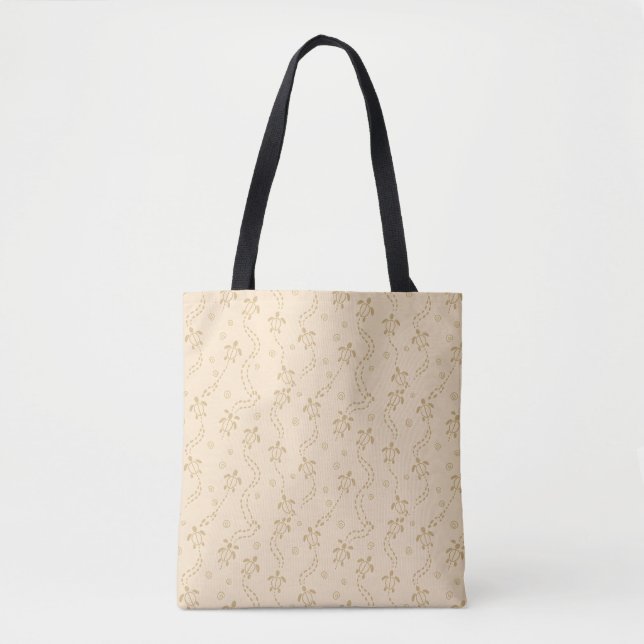 Minimal Turtle Trail Pattern Tasche (Vorderseite)