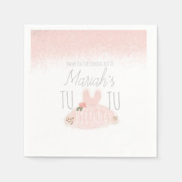 Minimal Tutu Girl's Geburtstag, zwei Glitzer drehe Serviette
