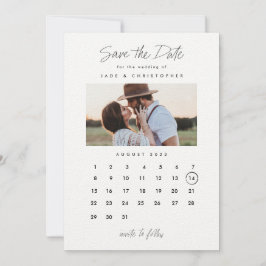 Minimal Typografy Calendar Foto Hochzeit Save The Date