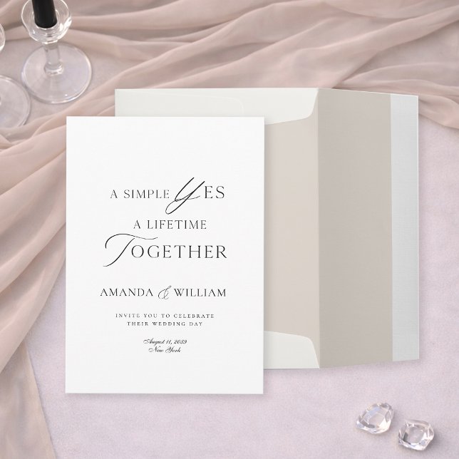 Minimal Typography Wedding Invitation Template (Créateur téléchargé)