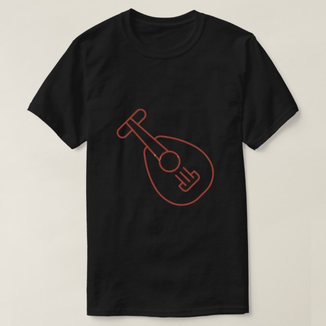Minimal Ukulele Music Lover T-Shirt. T-Shirt (Design vorne)