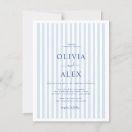 Minimal und Chic Blue Französisch Personalisiert H Postkarte