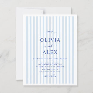 Minimal und Chic Blue Französisch Personalisiert H Postkarte