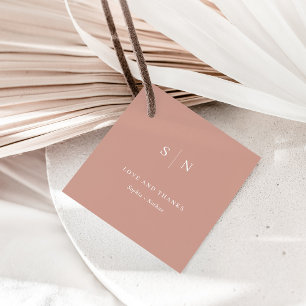 Minimal und Chic Danke Terracotta Wedding Geschenkanhänger