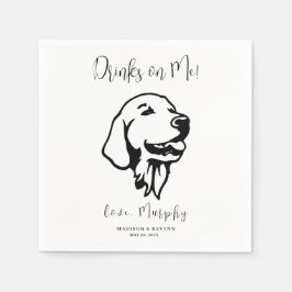 Minimal und Chic | Dog Wedding Napkins Serviette