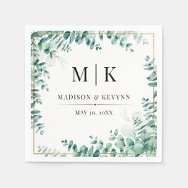 Minimal und Chic | Eucalyptus Wedding Napkins Serviette