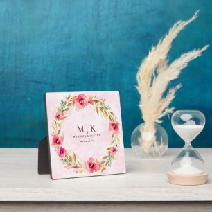 Minimal und Chic floral Hochzeit Fotoplatte