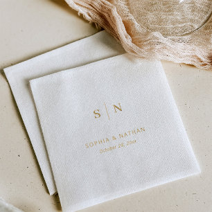 Minimal und Chic   Gold Servietten Mit Folie