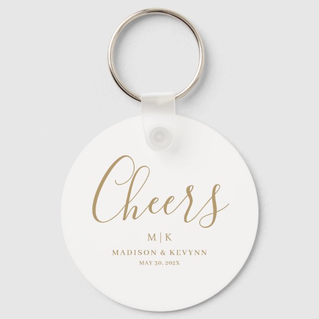 Minimal und Chic | Hochzeit Schlüsselanhänger (Vorderseite)