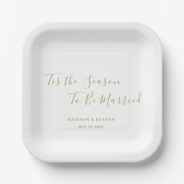 Minimal und Chic | Hochzeit von Napkins Pappteller (Vorderseite)