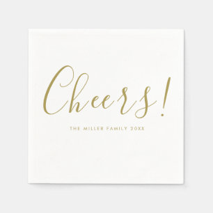 Minimal und Chic Holidays Cheers Napkins Serviette