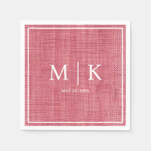 Minimal und Chic   Pink Denim Fabric Wedding Serviette