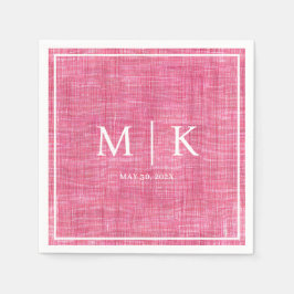 Minimal und Chic | Pink Denim Fabric Wedding Serviette
