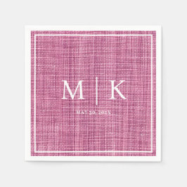 Minimal und Chic | Pink Denim Fabric Wedding Serviette