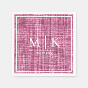 Minimal und Chic   Pink Denim Fabric Wedding Serviette