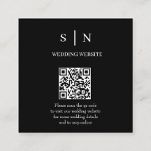 Minimal und Chic | Schwarzer/weißer QR-Code