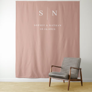 Minimal und Chic   Terracotta und White Wedding Wandteppich