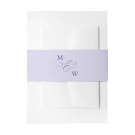 Minimal und Lavender Lila Ampersands Monogram Einladungsbanderole