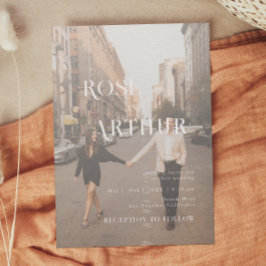 Minimal und schick, schwarz und weiß einladung