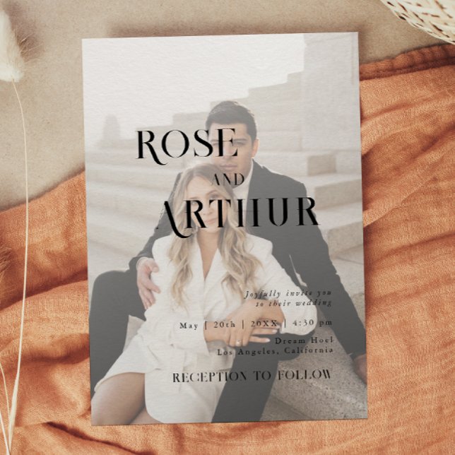 Minimal und schick, schwarz und weiß einladung (Von Creator hochgeladen)