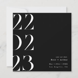 Minimal und schick, schwarz und weiß Save the Date