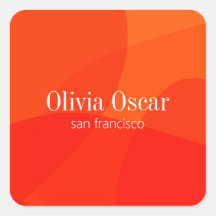 Minimal Unique Red Orange Abstract Art Creative