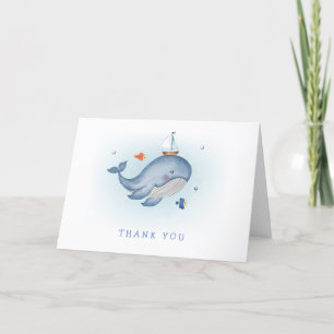 Minimal unter der Wiese Nautica Babydusche Dankeskarte