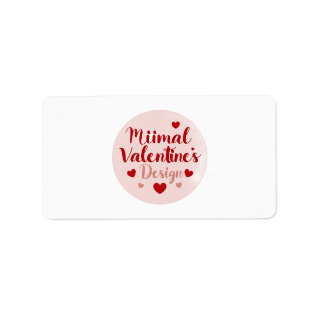 Minimal Valentine’s Day Love Typography Design | R Adressaufkleber (Vorne)