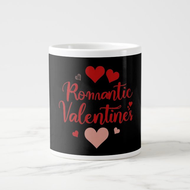 Minimal Valentine’s Day Love Typography Design | R Jumbo-Tasse (Vorderseite)
