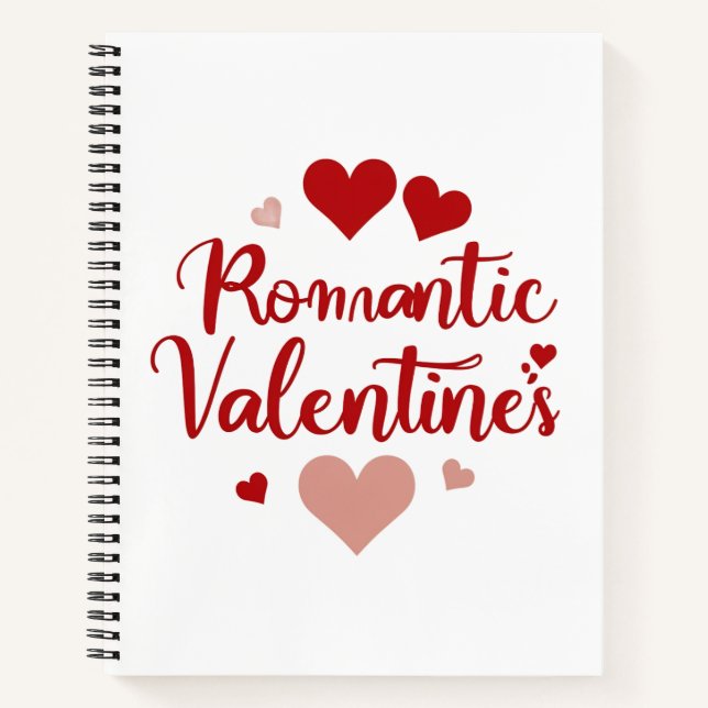 Minimal Valentine’s Day Love Typography Design | R Notizbuch (Vorderseite)