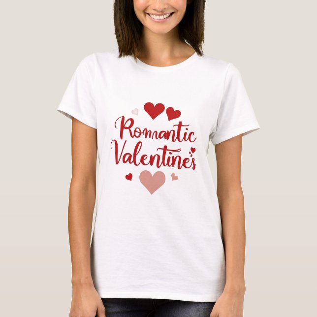 Minimal Valentine’s Day Love Typography Design | R T-Shirt (Vorderseite)
