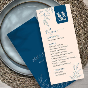 Minimal Verlassen chinesisches Hochzeitmenü auf En Menükarte