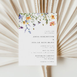 Minimal Watercolor Wildflower Wedding Invitation Einladung