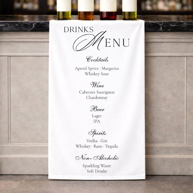 Minimal Wedding Drinks Menu Banner (Von Creator hochgeladen)