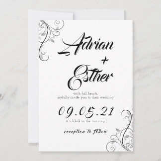 Minimal wedding invitation card einladung