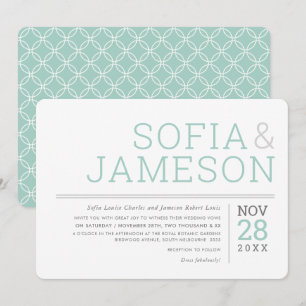 MINIMAL WEDDING schlichte moderne Pastell-Grau-Min Einladung