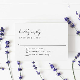 Minimal Wedding Script Einfache Antwort