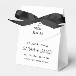 Minimal weiß am Abend vor der Probe Abendessen Geschenkschachtel