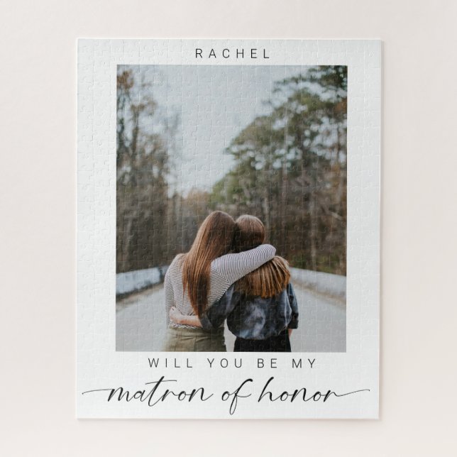Minimal Werden Sie meine Matron der Ehre Foto Chic (Vertikal)