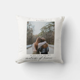 Minimal Werden Sie meine Matron der Ehre Foto Chic Kissen