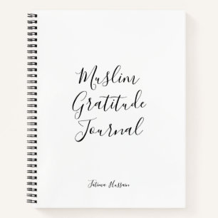 Minimal White Black Dankesblatt Notizbuch