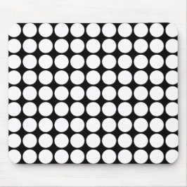Minimal White Dots on Solid Black Background Mousepad