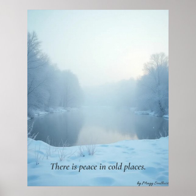 Minimal Winter Calm Poster – Neutral Wall Art (Devant)
