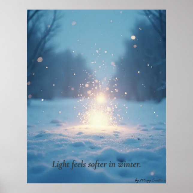 Minimal Winter Calm Poster – Neutral Wall Art (Vorne)