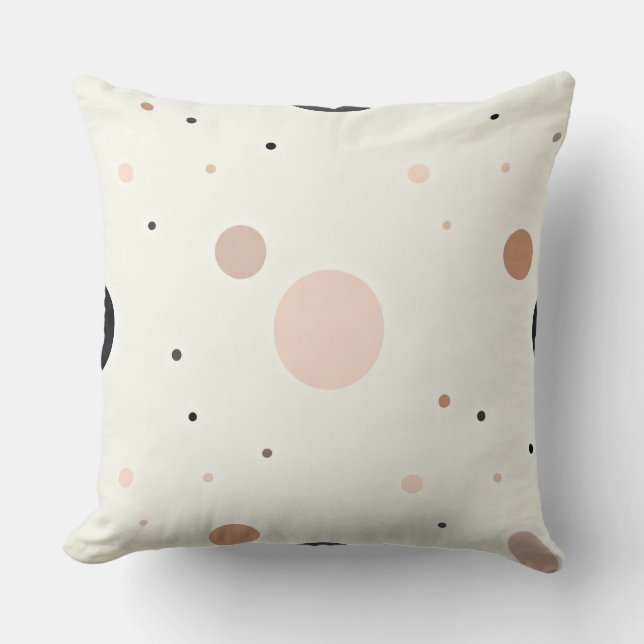 Minimal Winter Dot Pattern, Soft Cozy Neutrals Kissen (Vorderseite)