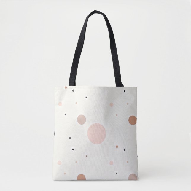 Minimal Winter Dot Pattern, Soft Cozy Neutrals Tasche (Vorderseite)