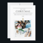 MINIMAL WINTER FOTO SNOWMAN MERRIEST CHRISTMAS FEIERTAGSKARTE<br><div class="desc">Wenn Sie weitere Anpassungen benötigen,  schreiben Sie mir bitte an yellowfebstudio@gmail.com.</div>