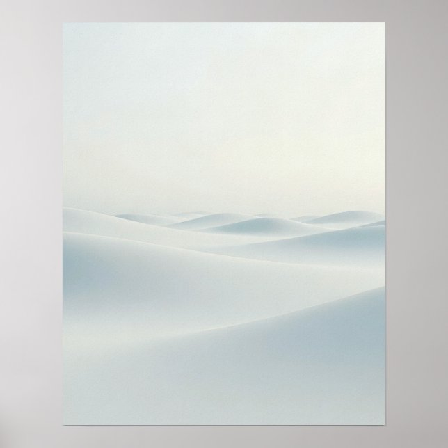 Minimal Winter Snow Landscape Art Print Poster (Vorne)