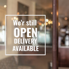 Minimal wir sind noch offen Transparente Fensterkl Fensteraufkleber